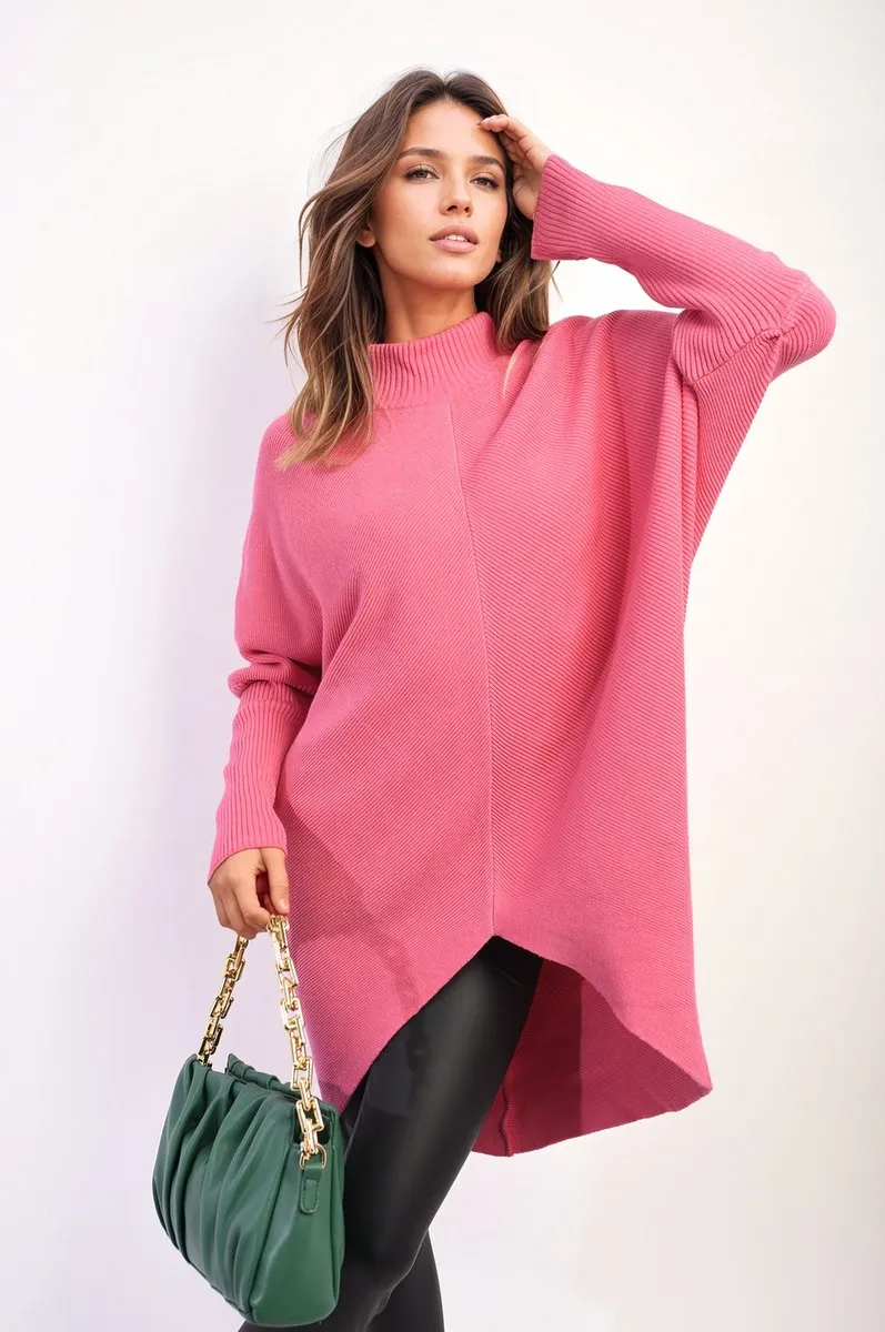 Janiyah Turtle Neck Longline Knitted Jumper