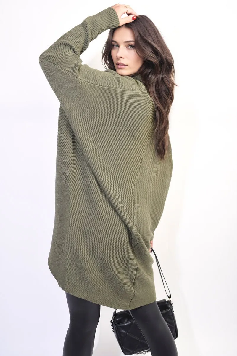 Janiyah Turtle Neck Longline Knitted Jumper