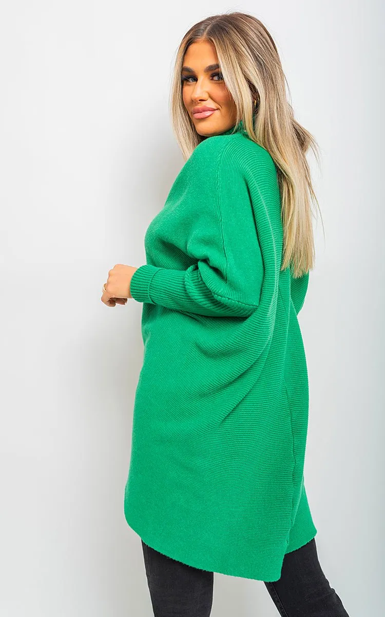 Janiyah Turtle Neck Longline Knitted Jumper