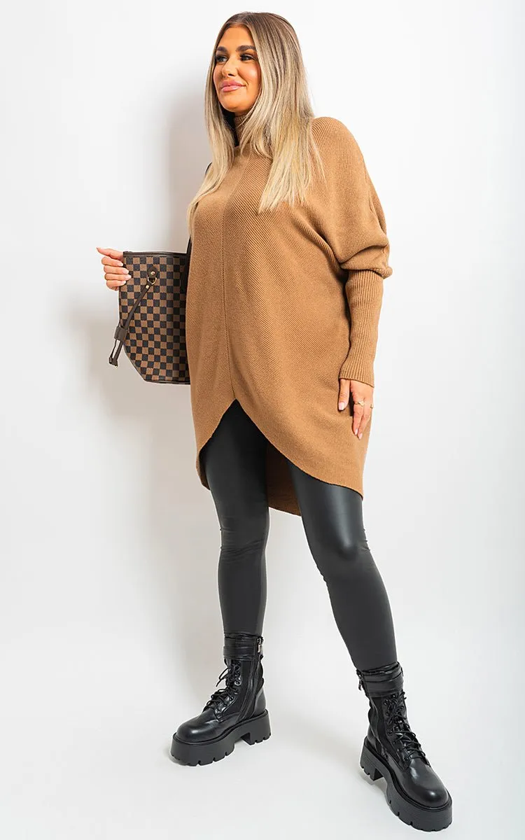 Janiyah Turtle Neck Longline Knitted Jumper