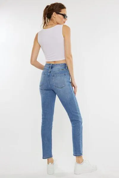 Kancan Full Size Cat's Whiskers High Waist Jeans