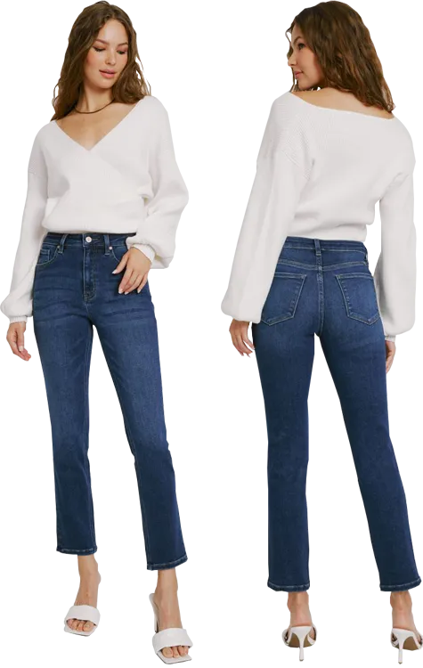 Kancan Jeans High Rise Slim Straight