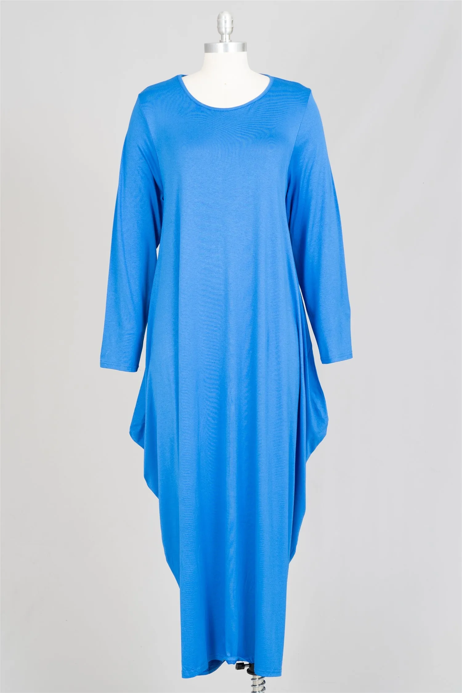 KaraChic CHH18028LS Long Sleeve Knit Bubble Maxi Dress