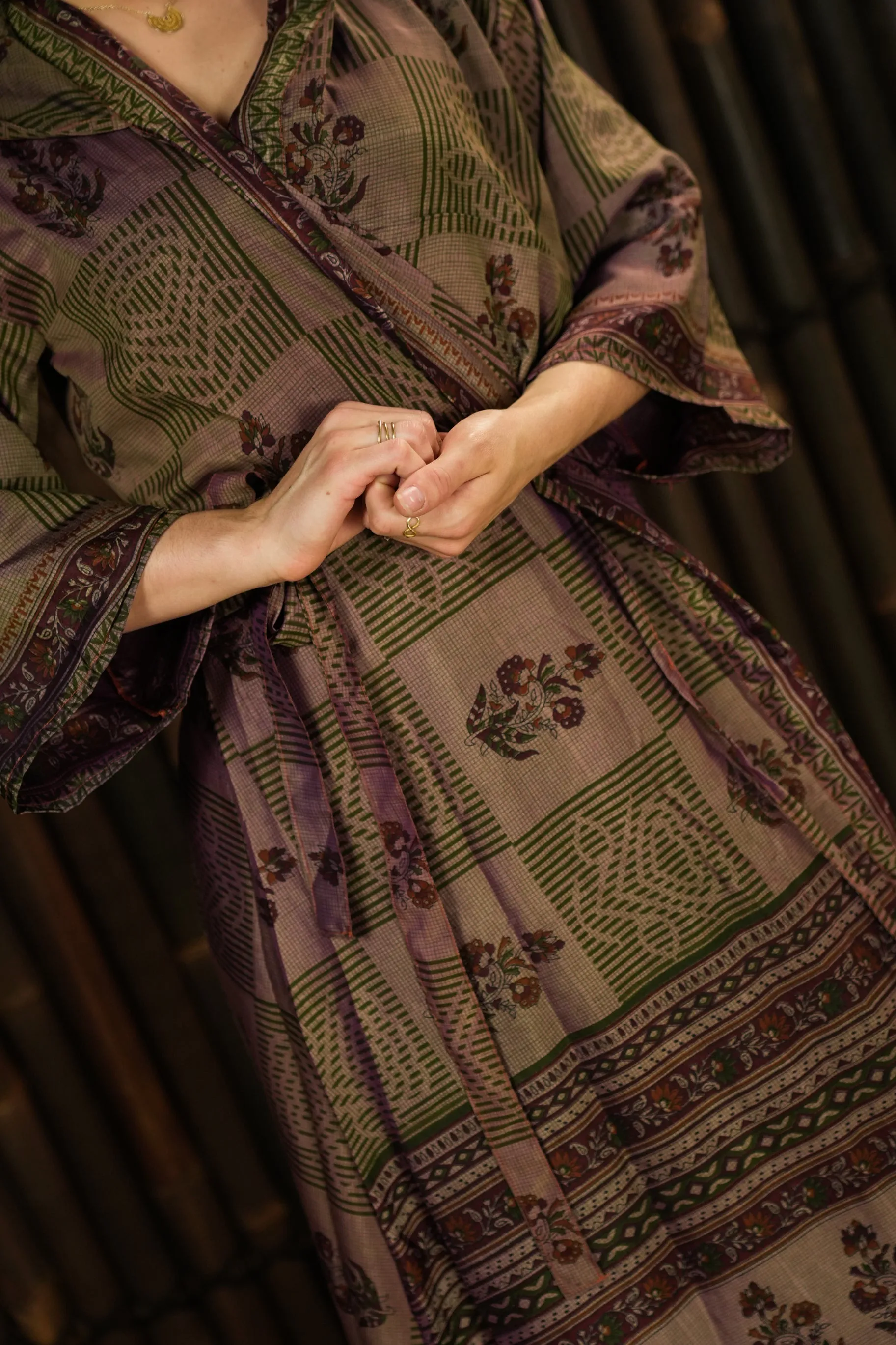 Kimono-inspired Jacket Dress 'Ukiyo' with hood Reserved for Bethany