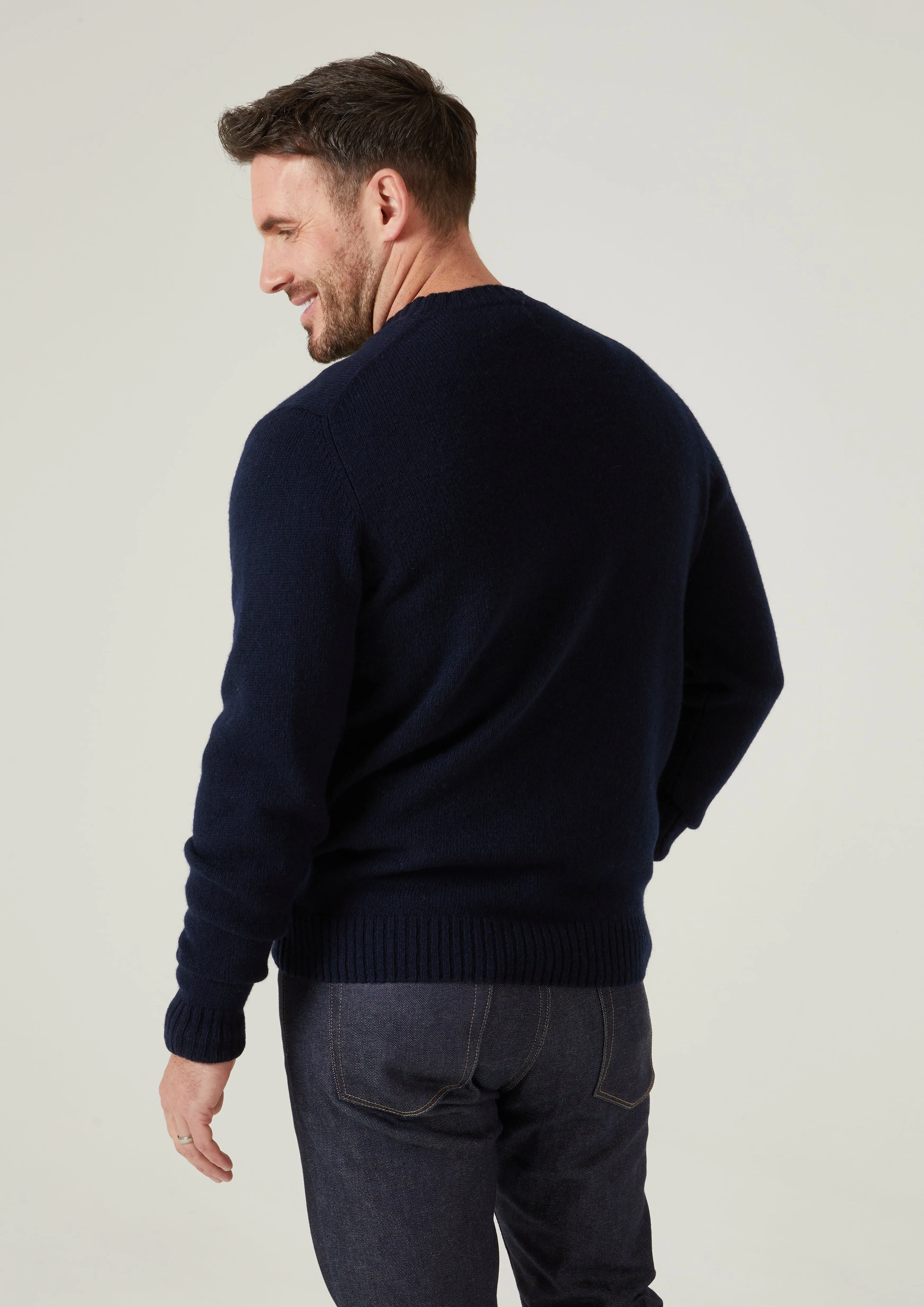 Kinnadie Supersoft Shetland Jumper In Concord - Regular Fit