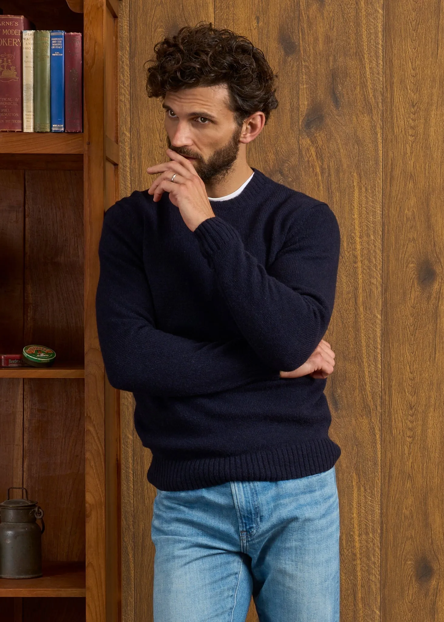 Kinnadie Supersoft Shetland Jumper In Concord - Regular Fit