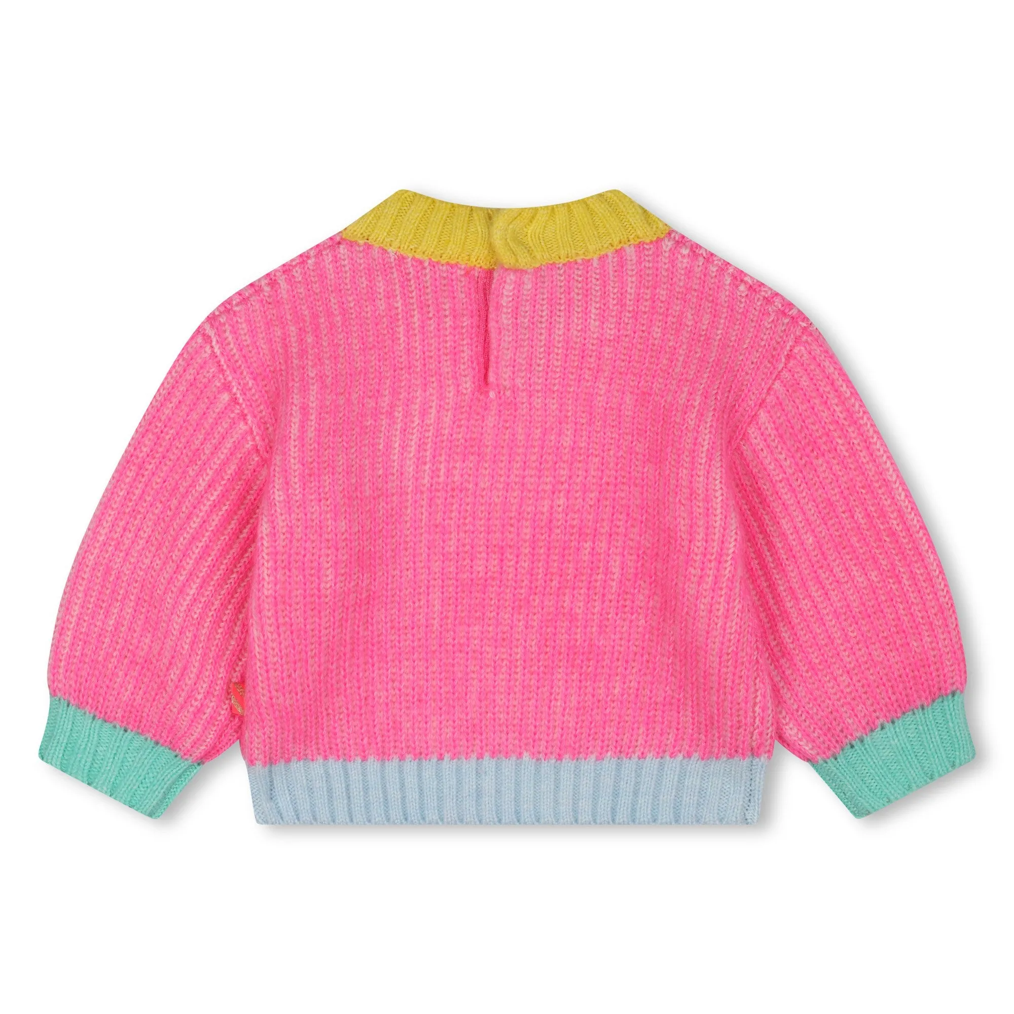 Knitted Badge Sweater | Baby Pink