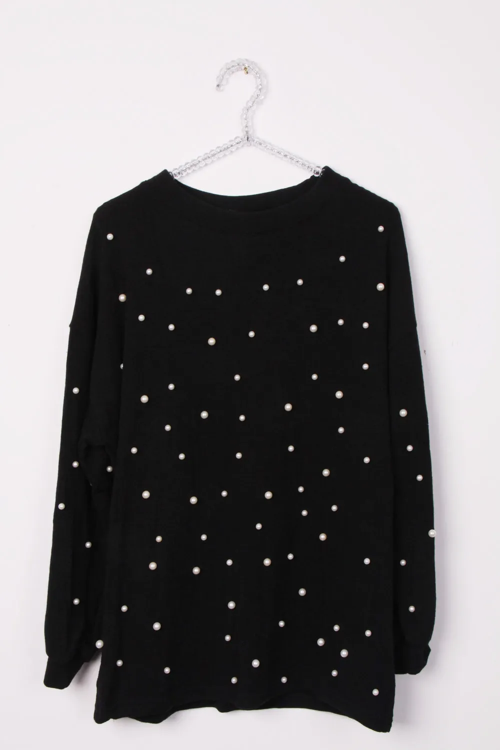 Knitted Jumper Top with Pearl