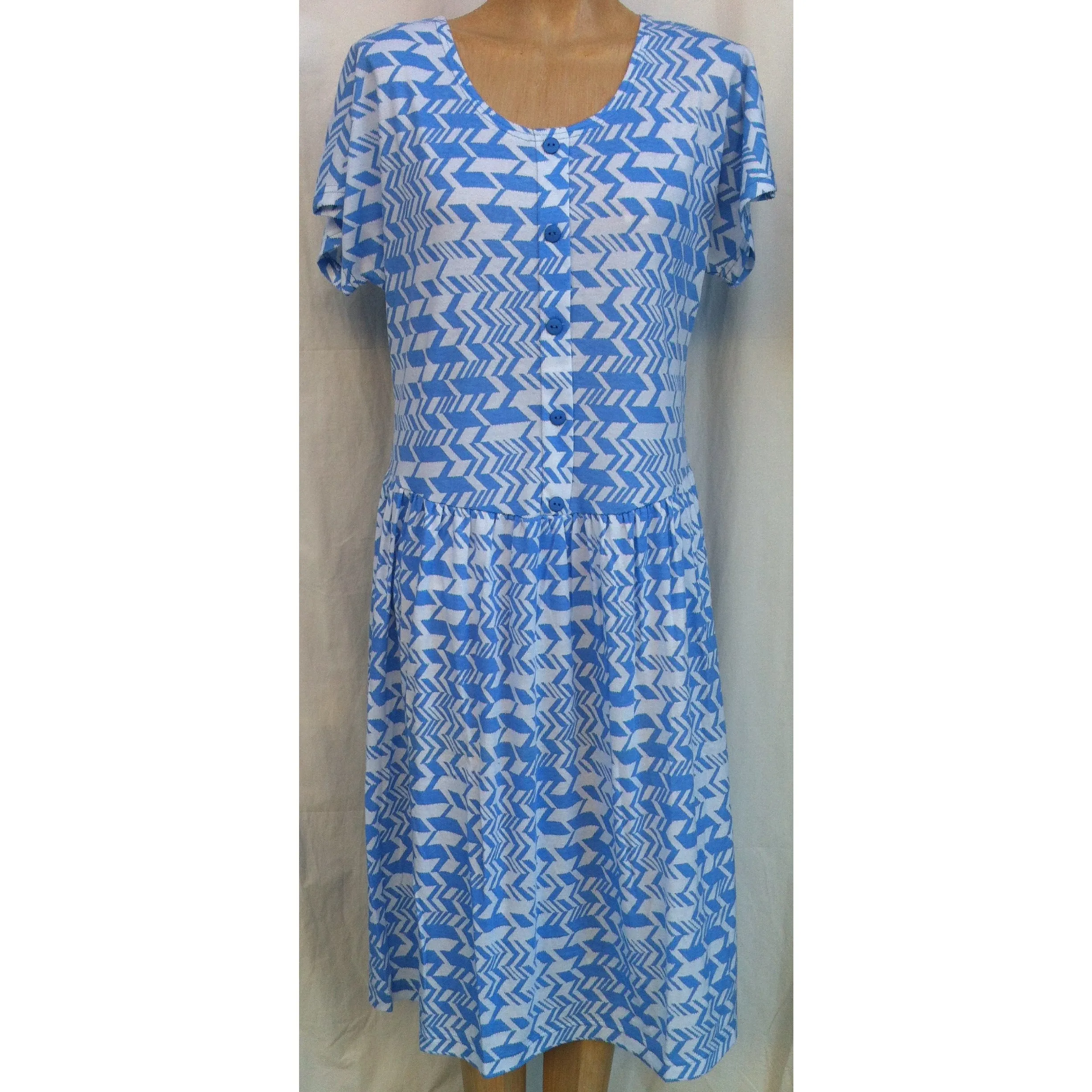 (L4) MANHATTAN - FRENCH BLUE - Budget Split Back Day Dress