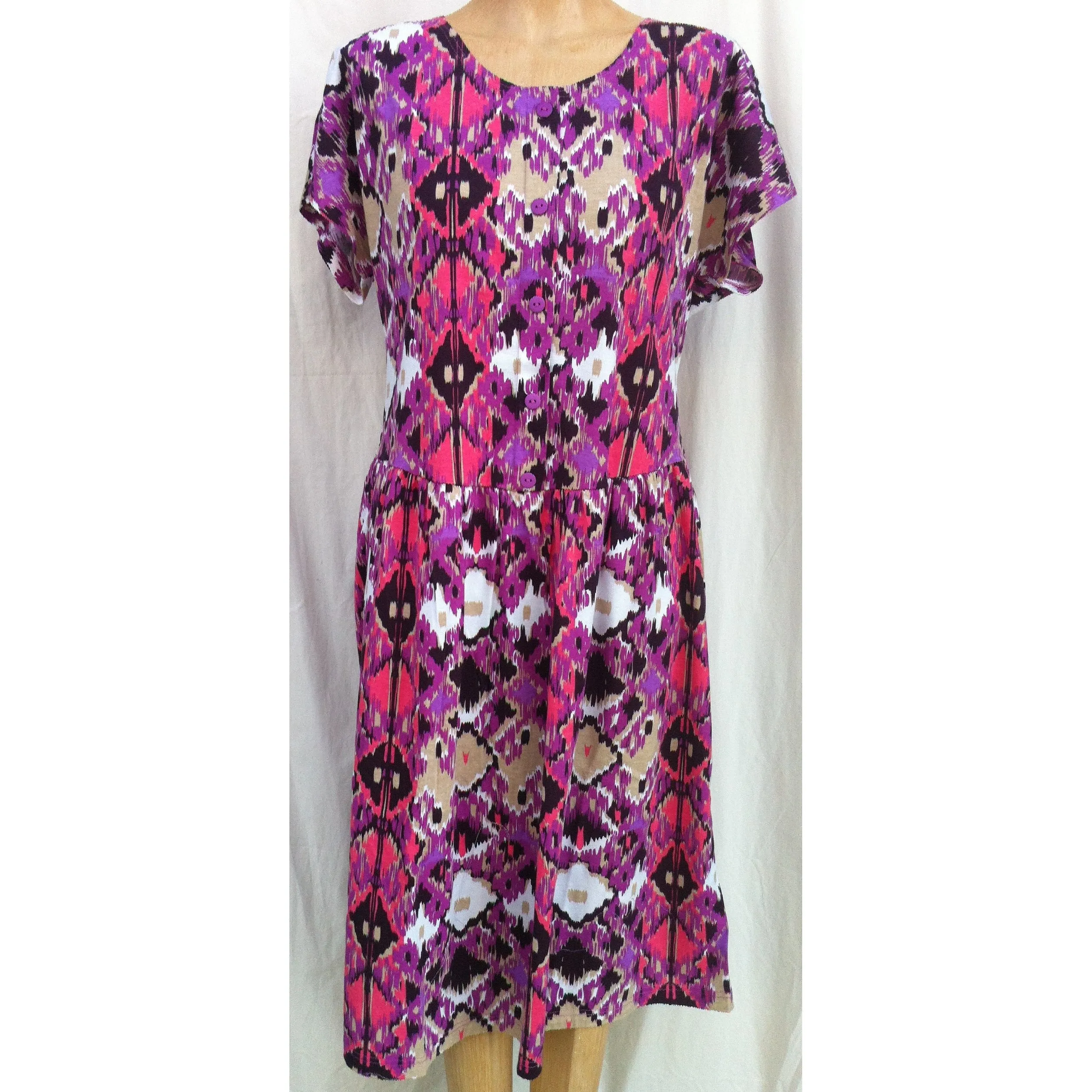 (L4) RENO - FUSHIA - Budget Split Back Day Dress