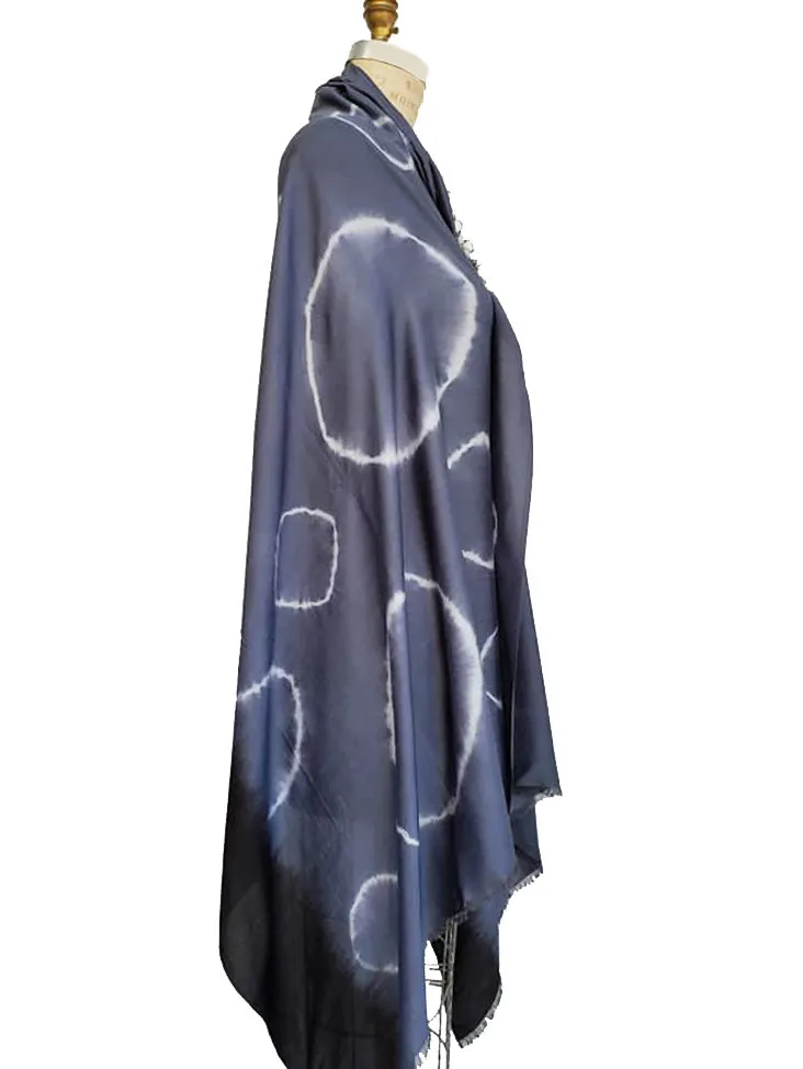 Large Washed Silk Tie Dye Shawl