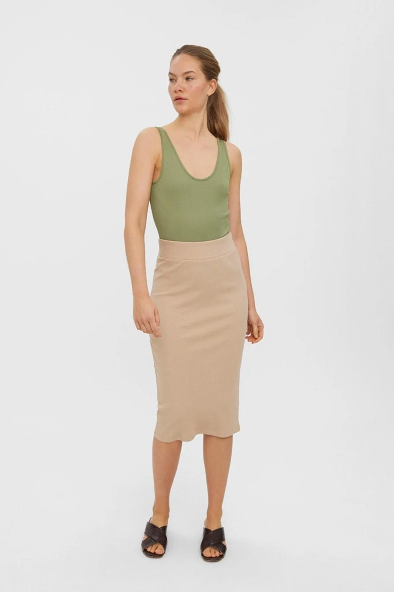 Lavender High Waist Pencil Skirt - Nomad