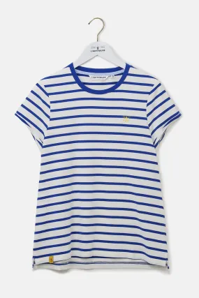 Lighthouse Causeway Short Sleeve Tee Indigo Stripe