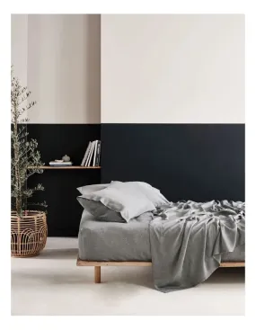 LINEN HOUSE REJEANERATION RIALTA SHEET SET CHARCOAL