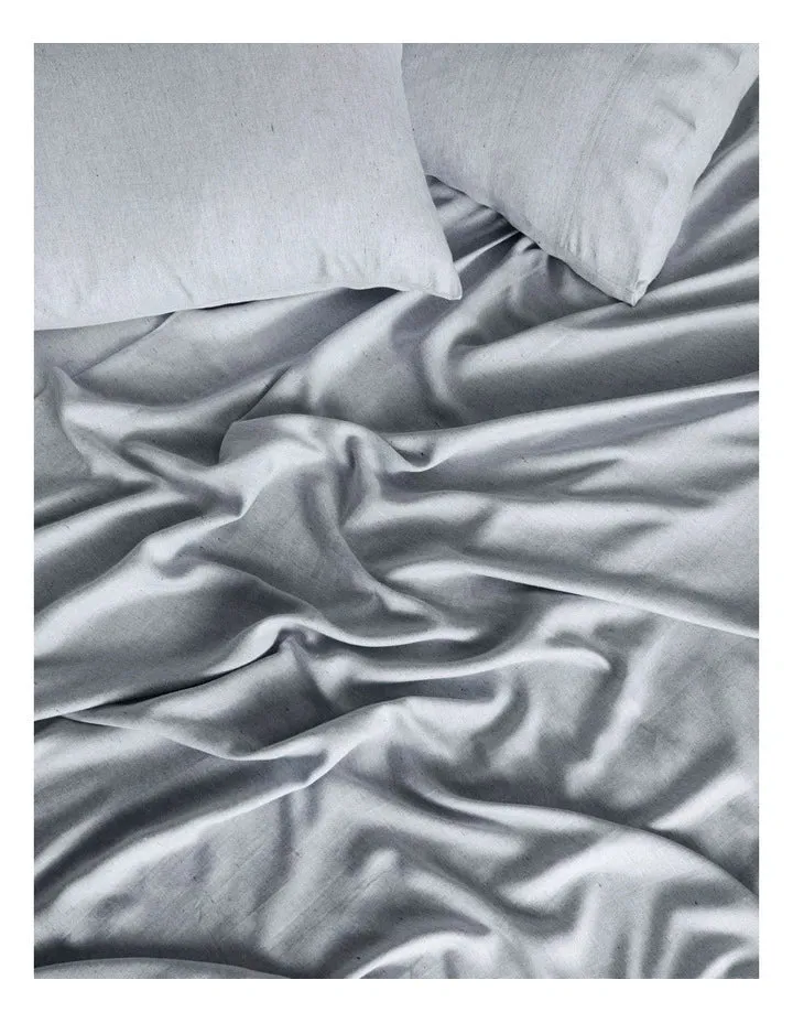 LINEN HOUSE REJEANERATION RIALTA SHEET SET SILVER