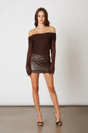 Low Rise Vegan Leather Mini Skort