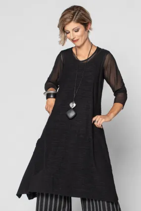 LUUKAA Rachel Dress in Black Knit