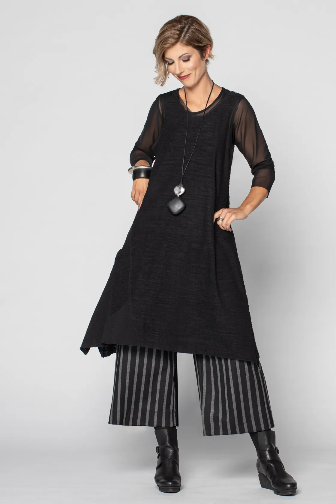 LUUKAA Rachel Dress in Black Knit