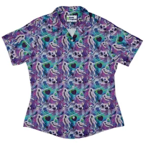 Magical Skulls Curvy Button Up Shirt