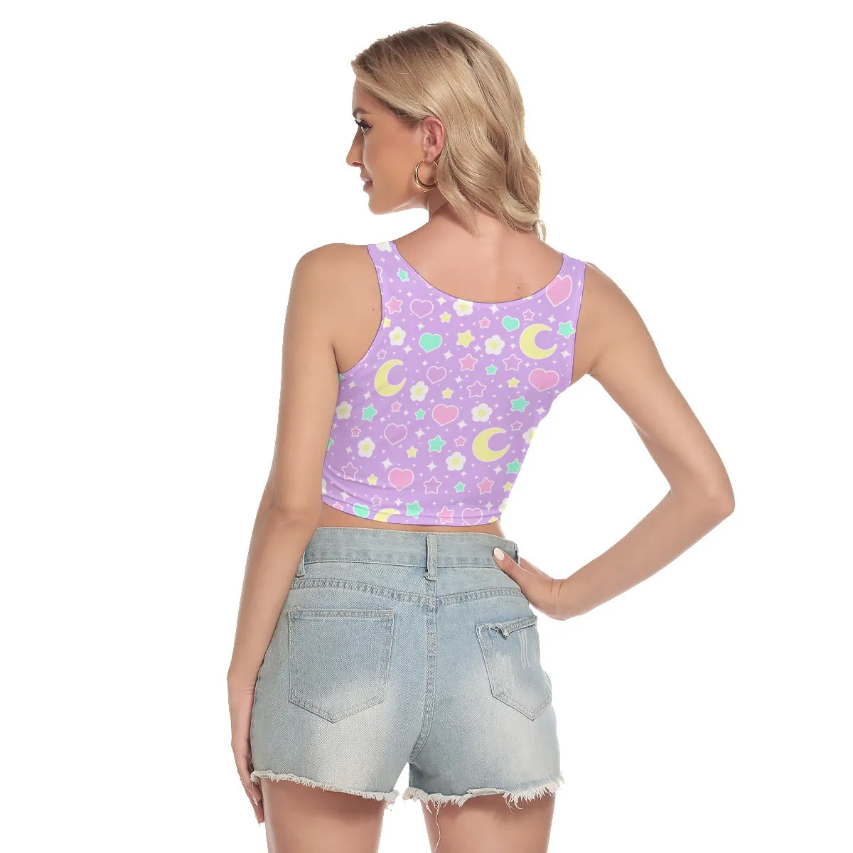 Magical Spring Purple Crop Top