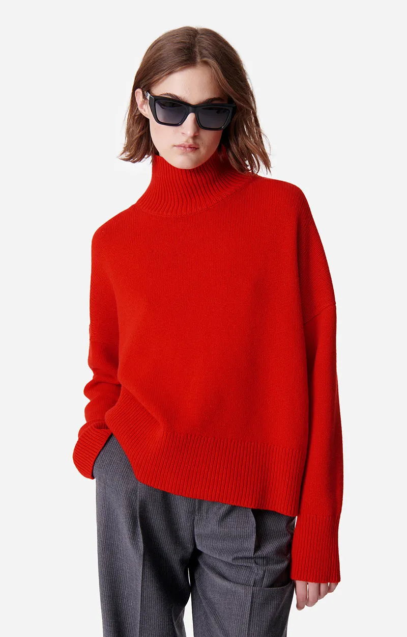 Malo Sweater in Coquelicot