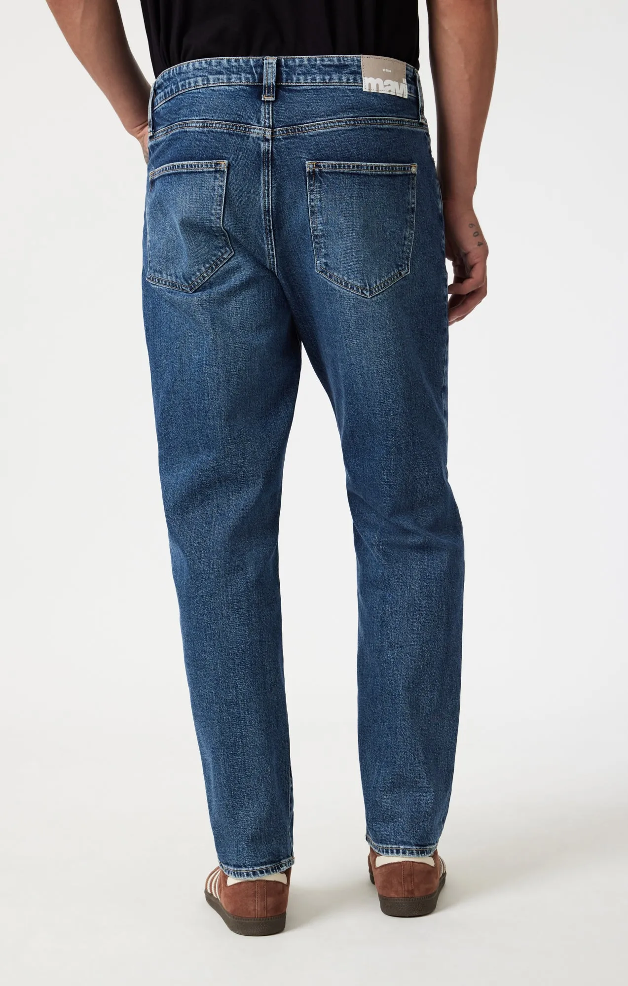 MARCEL LOOSE STRAIGHT LEG IN MID BRUSHED CLASSIC BLUE