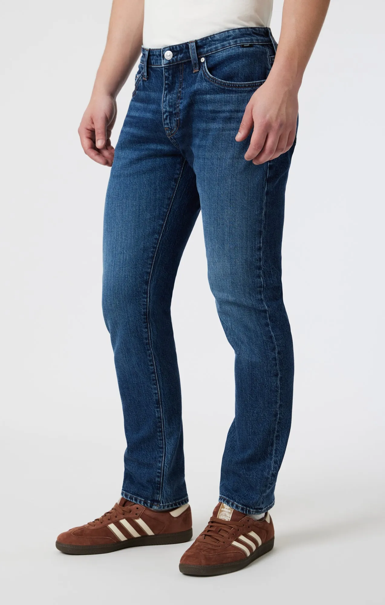 MARCUS SLIM STRAIGHT LEG IN DARK BRUSHED CLASSIC BLUE