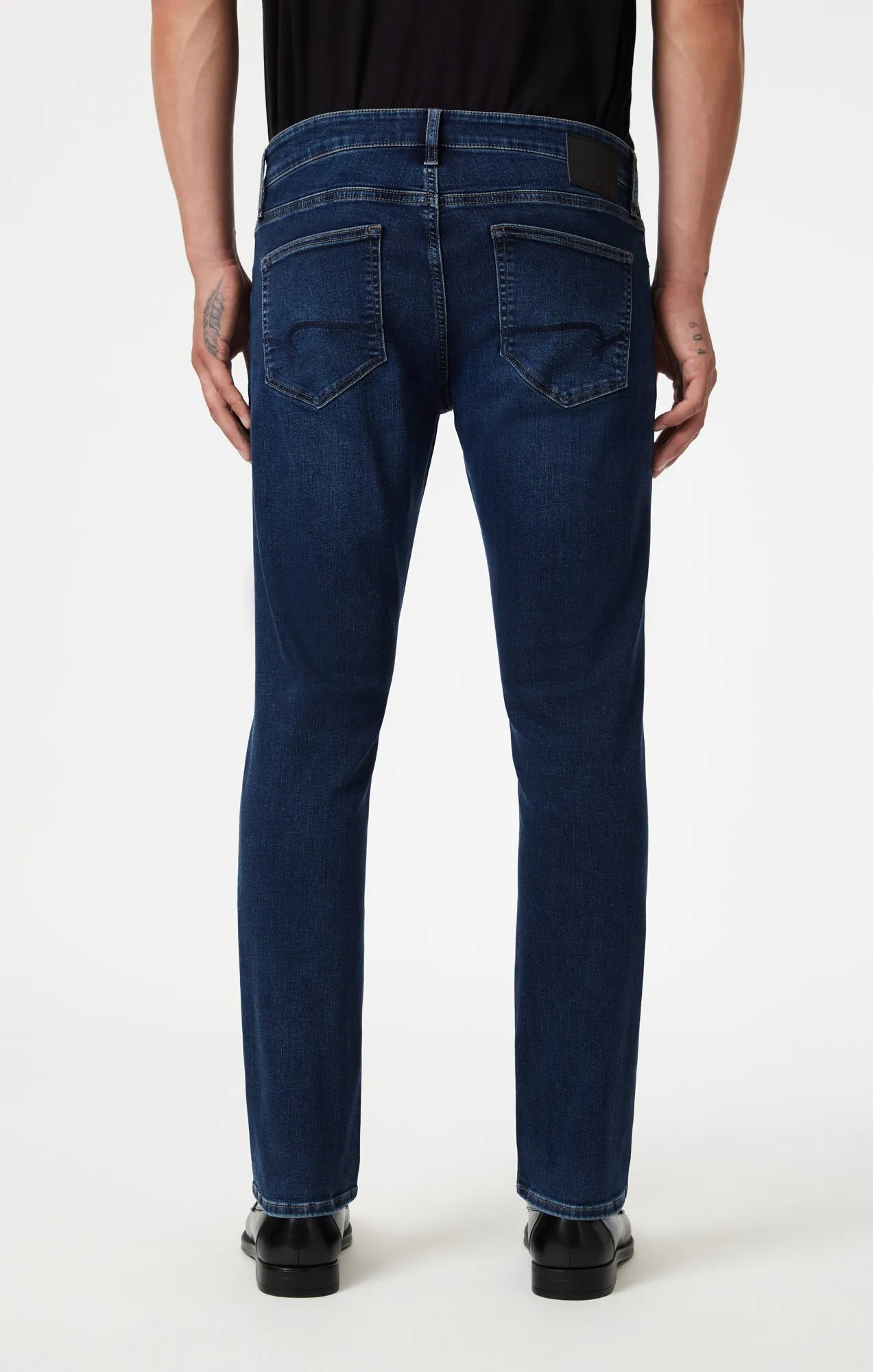 MARCUS SLIM STRAIGHT LEG IN DEEP BRUSHED FEATHER BLUE