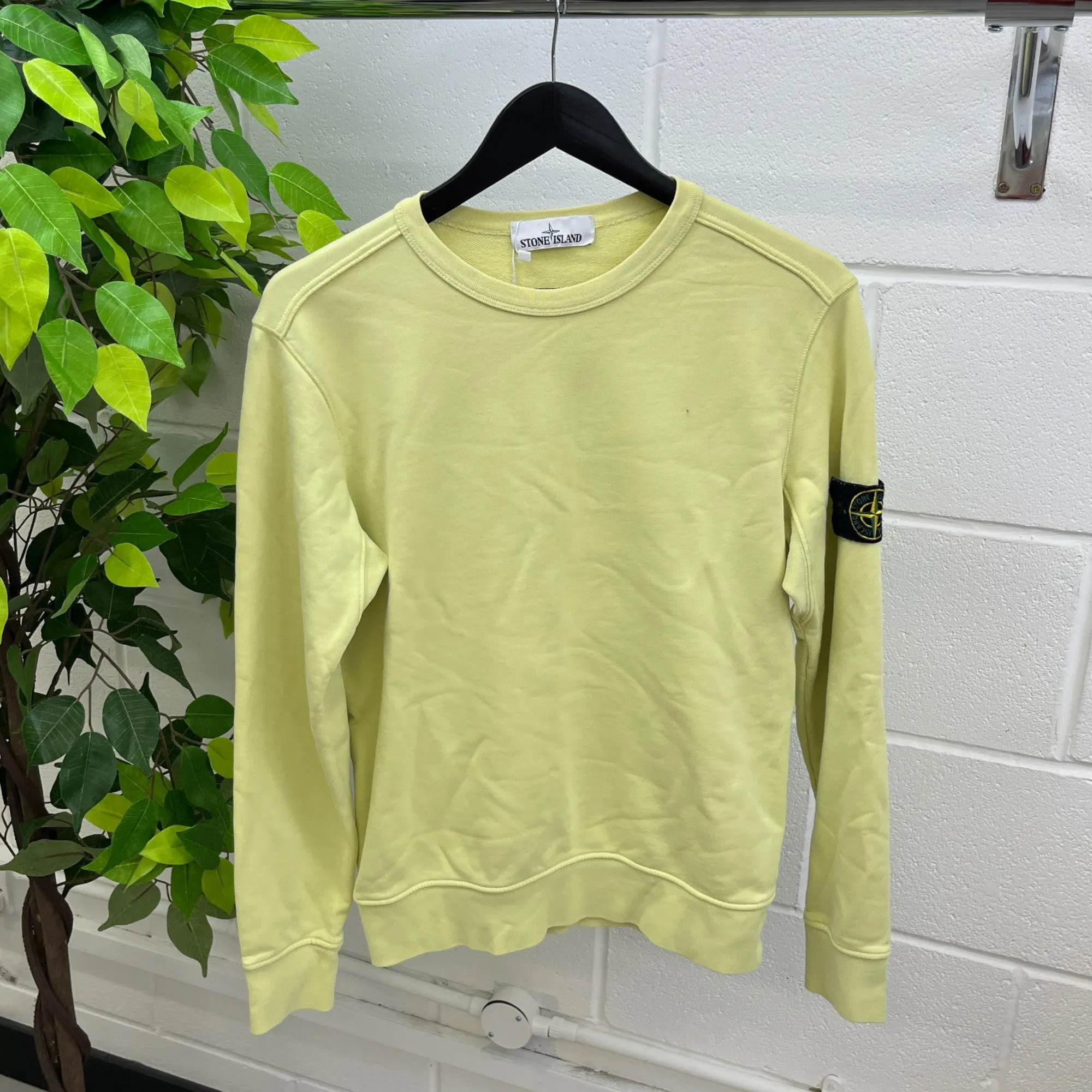 Men's Applique Logo Jumper Yellow Size S