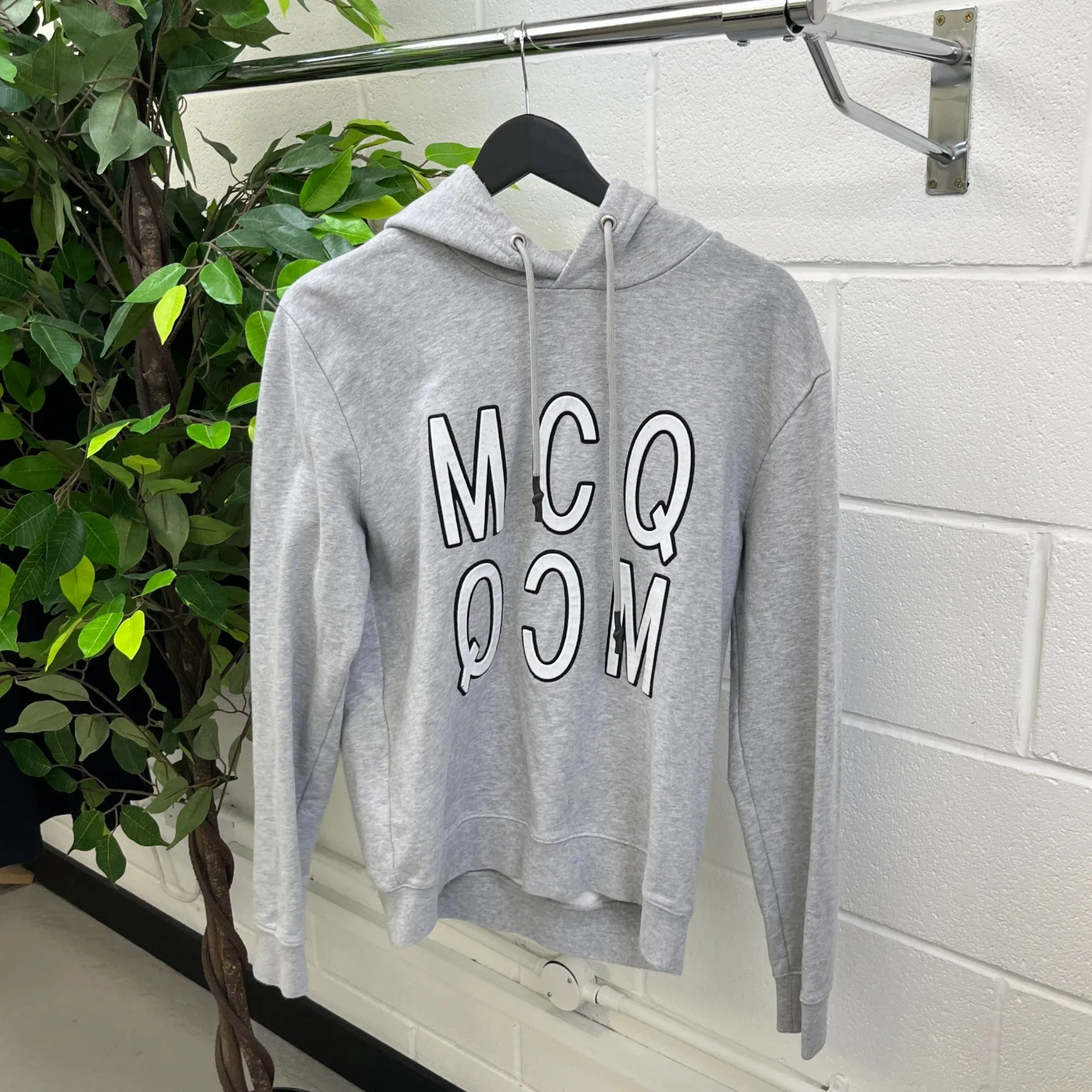 Men's Mcq Logo Jumper Grey Size M