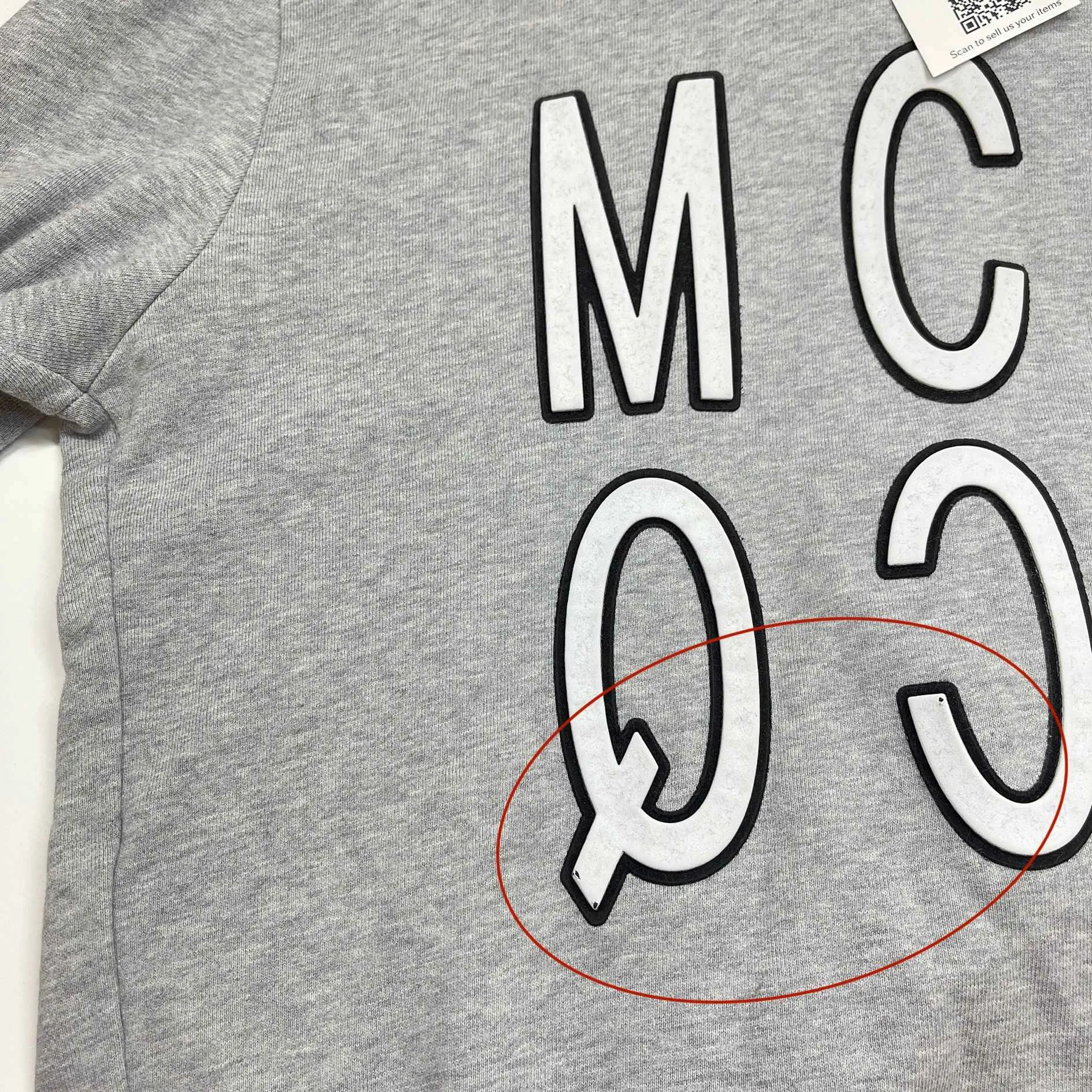 Men's Mcq Logo Jumper Grey Size M