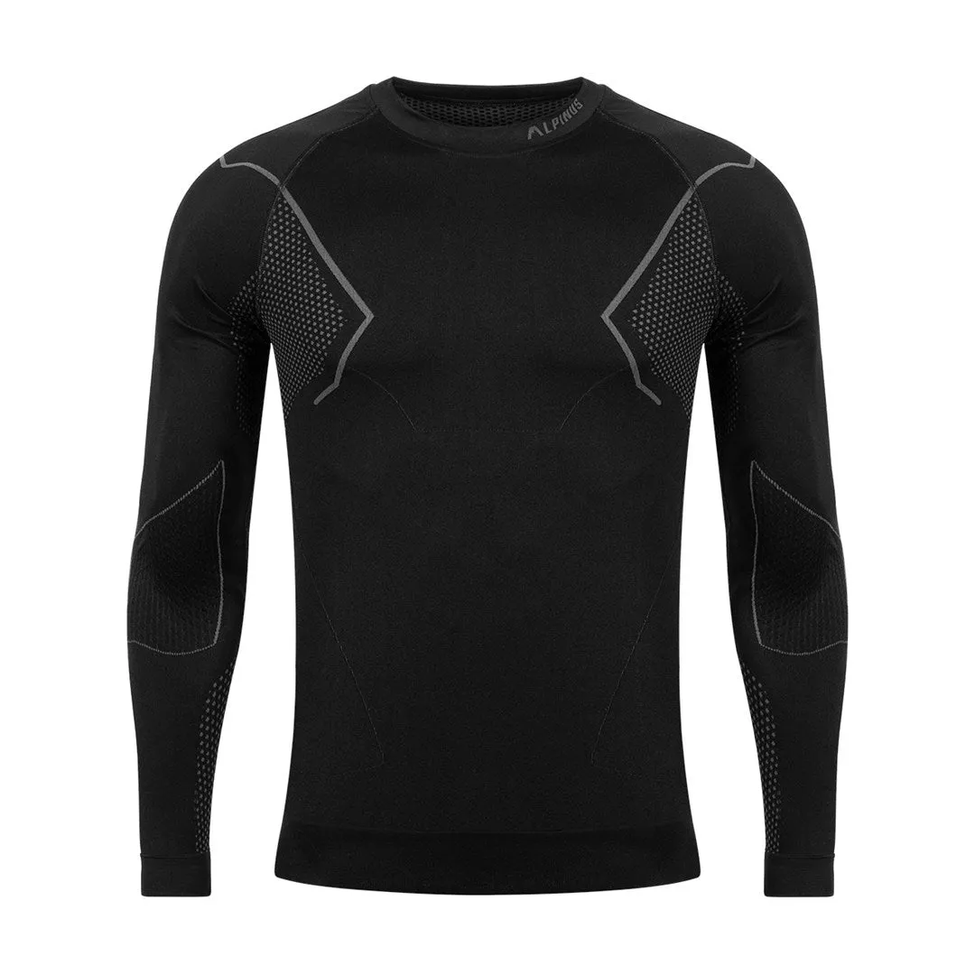 Men's Thermoactive Sweatshirt Alpinus Active Base Layer Black-Gray Gt43189 S