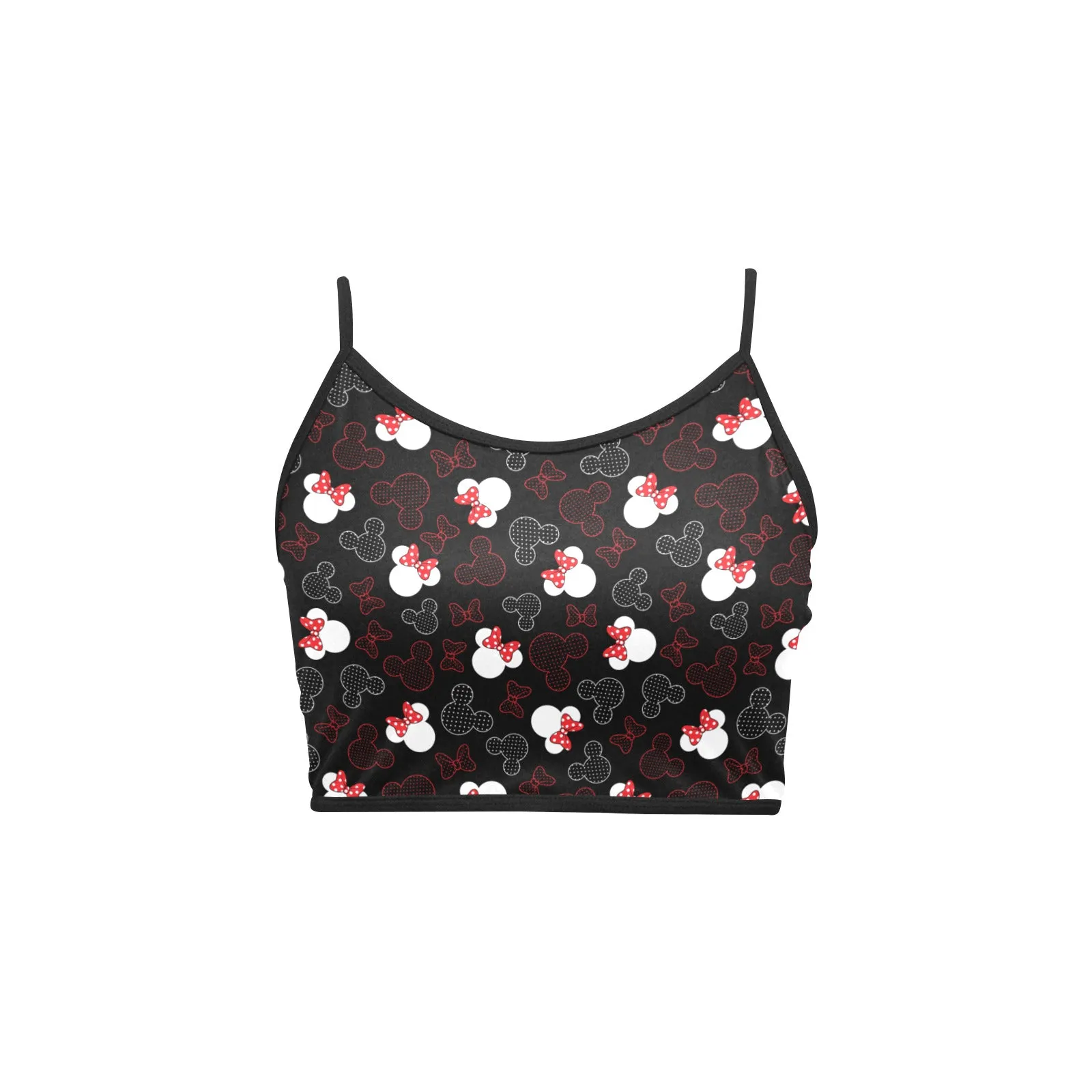 Mickey And Minnie Dots Women's Spaghetti Strap Crop Top