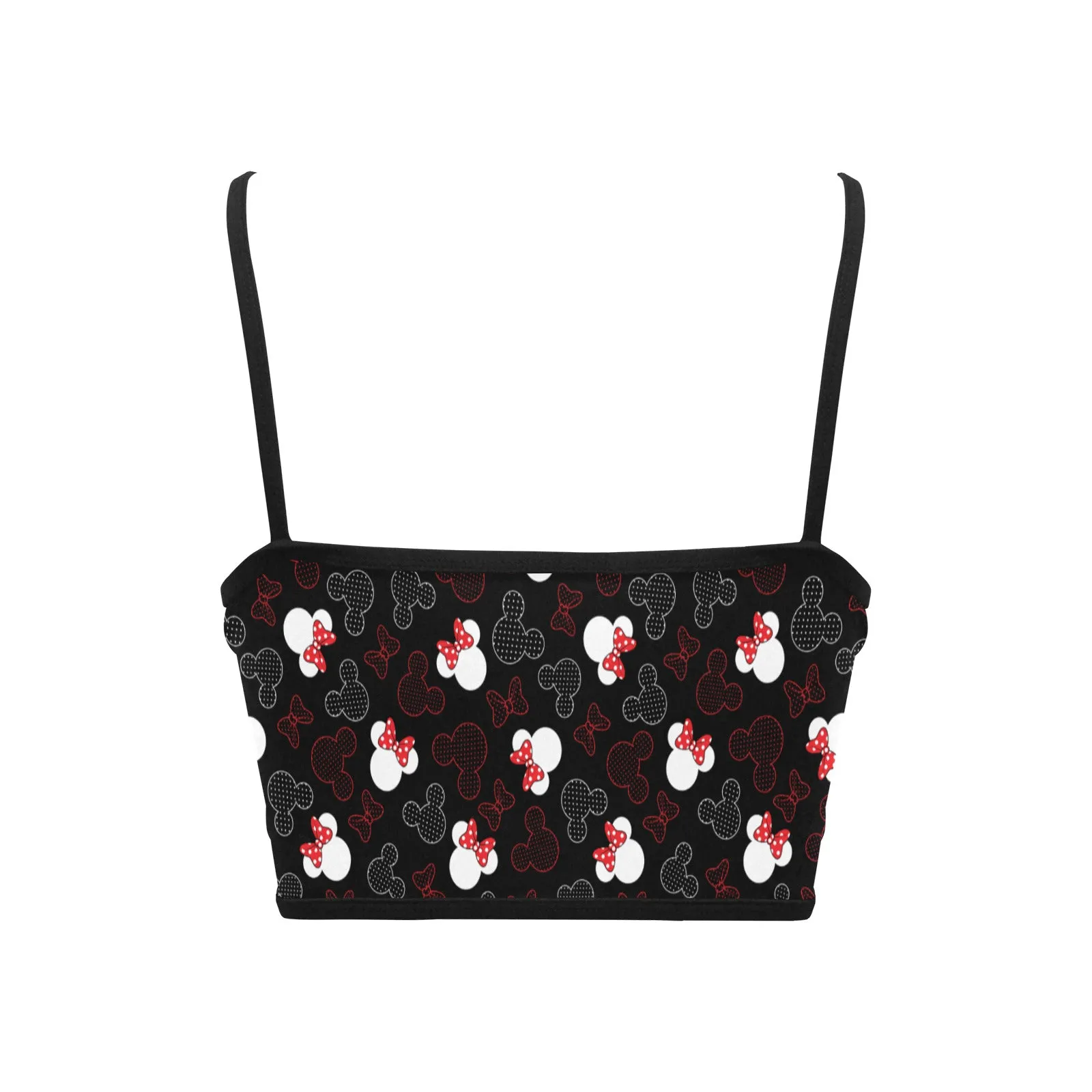 Mickey And Minnie Dots Women's Spaghetti Strap Crop Top