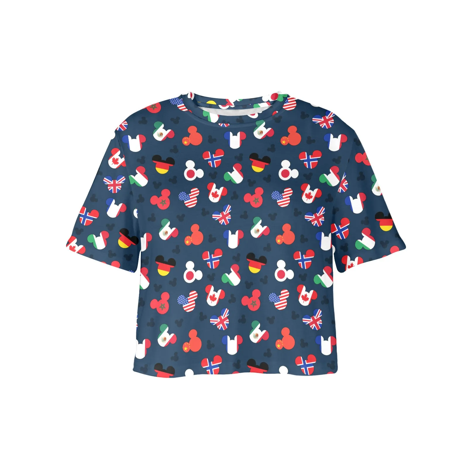 Mickey Flags Women's Cropped T-shirt