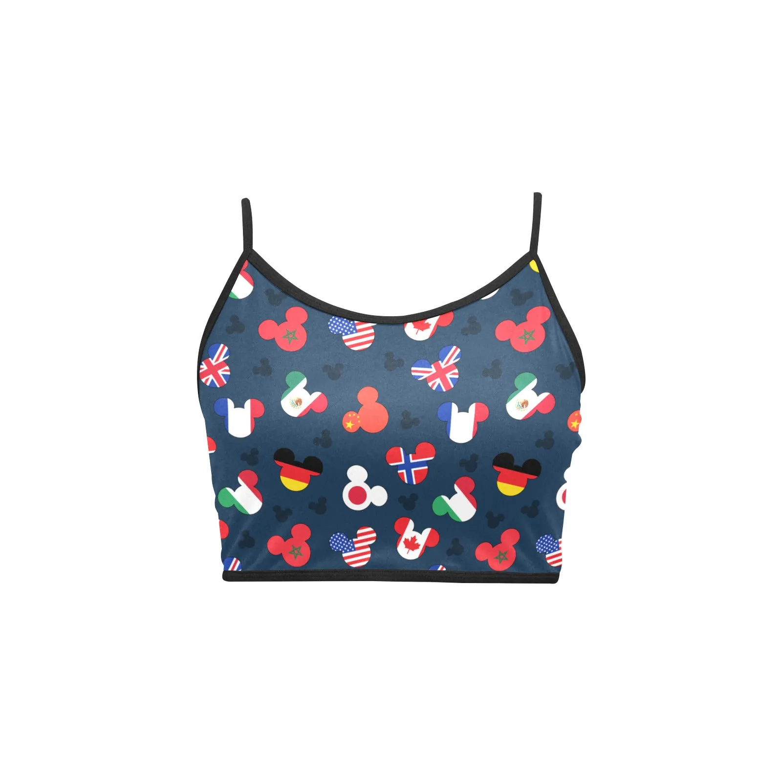 Mickey Flags Women's Spaghetti Strap Crop Top