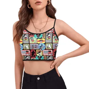 Mickey Stickers Women's Spaghetti Strap Crop Top