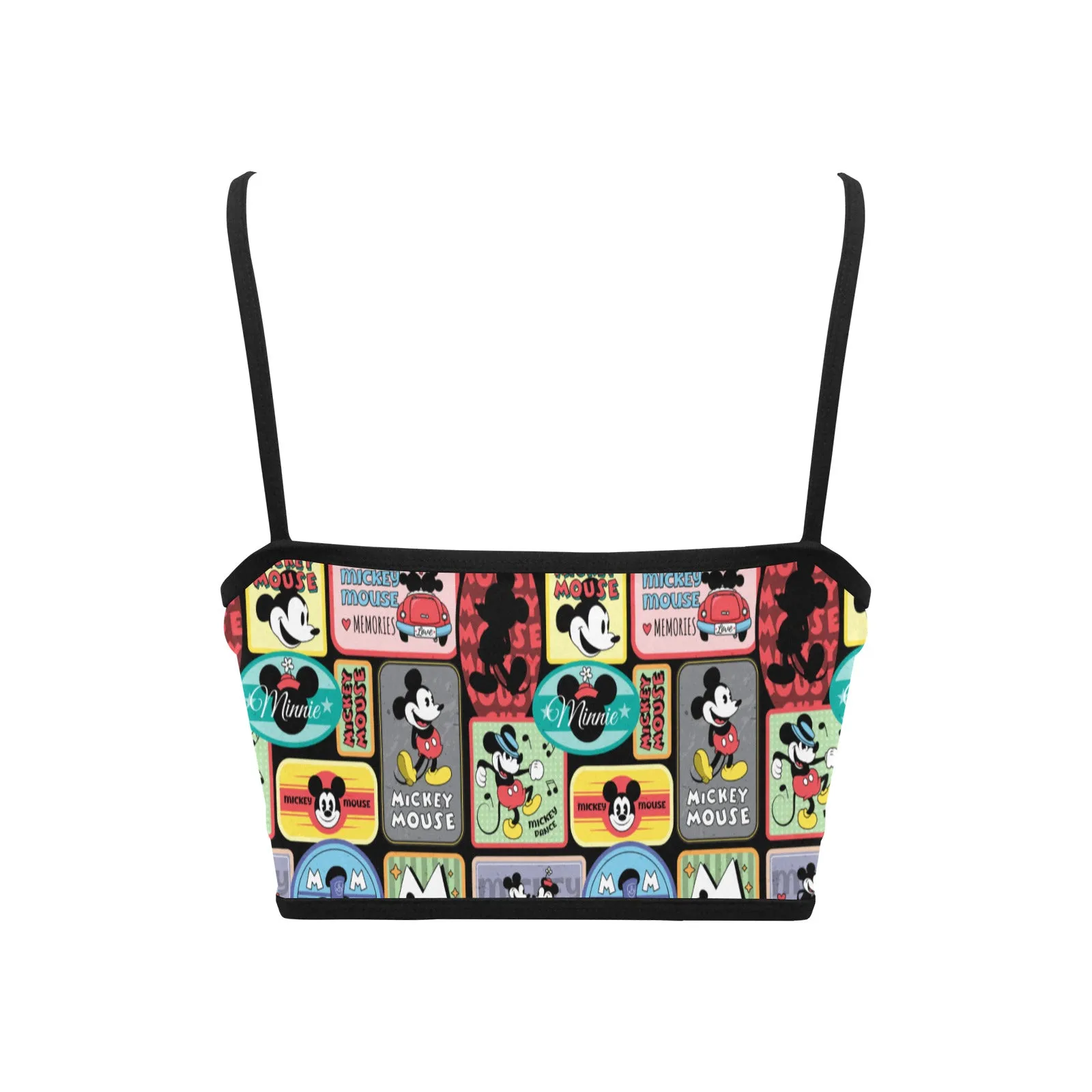 Mickey Stickers Women's Spaghetti Strap Crop Top