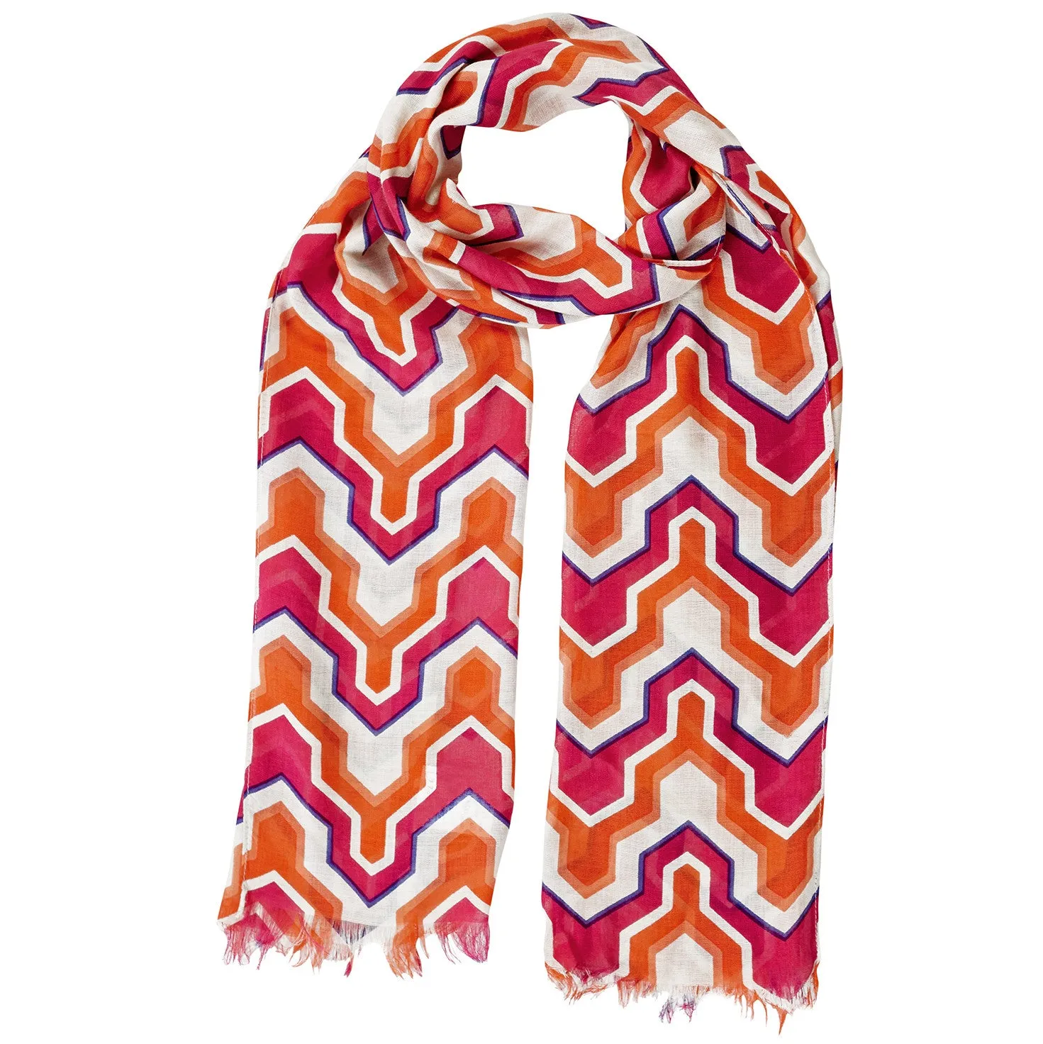 Neck Scarf Somerset Print Fringed