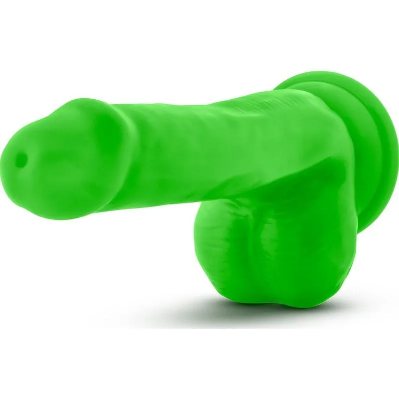 Neo Dual Density Cock With Balls 6in Neon Green