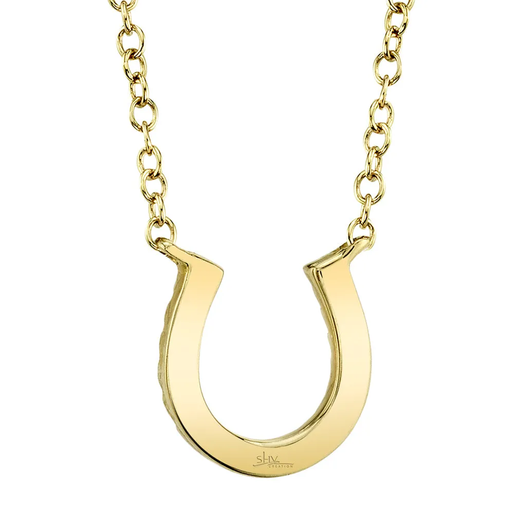 Oakley 0.06 Ct. Diamond Horseshoe Pendant Necklace