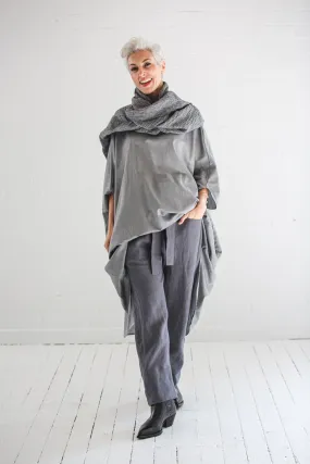 Obi Scarf | Mottled Black Gauze