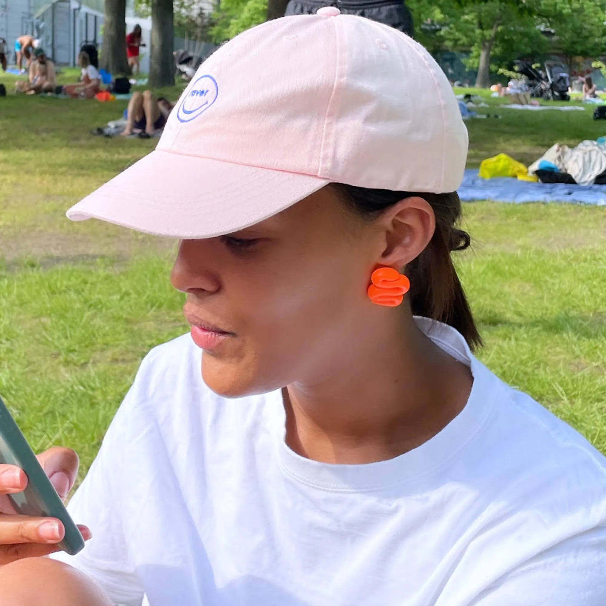 Onda Earrings - Neon Orange