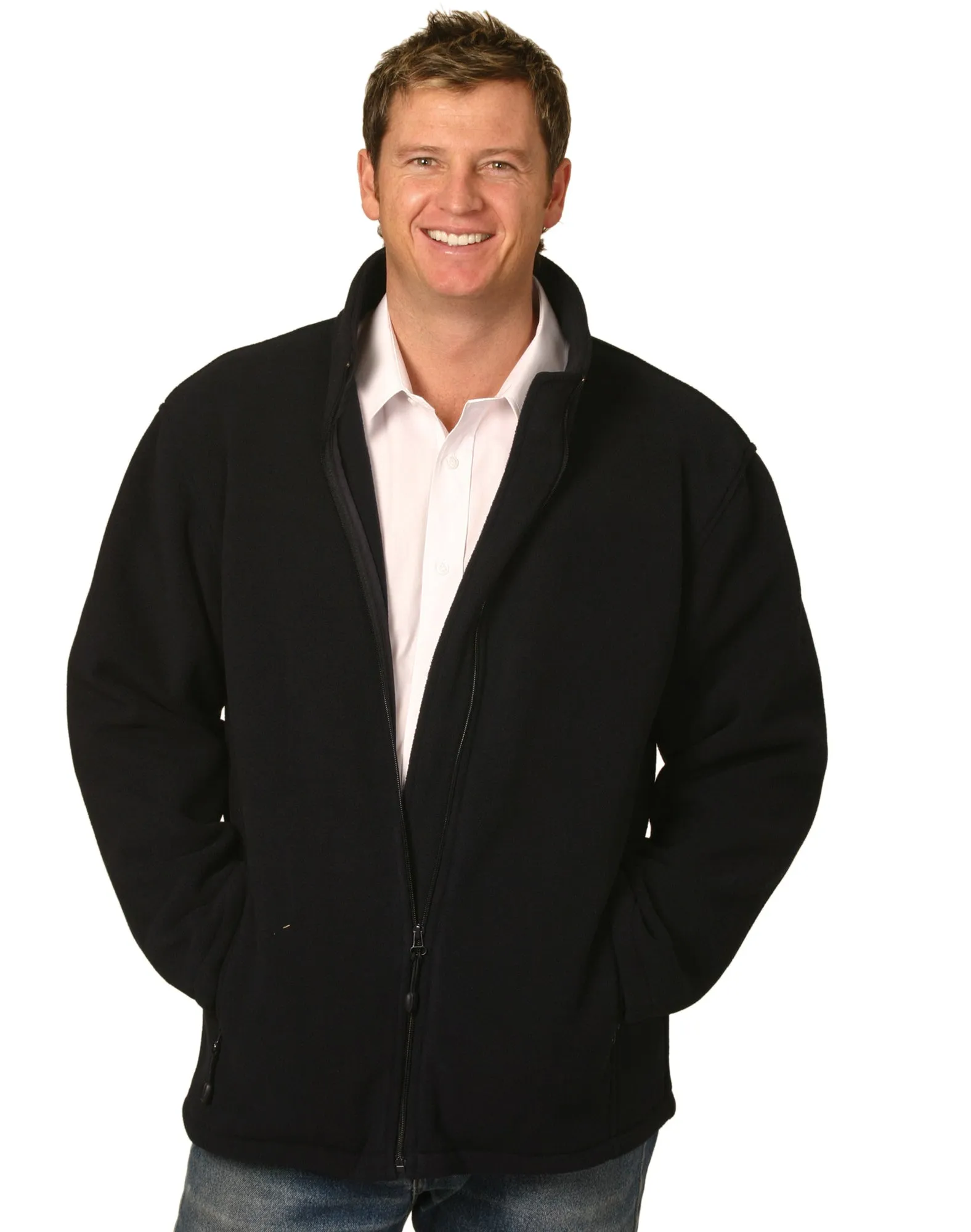 [PF07] Men's Bonded Polar Fleece Full Zip Jacket