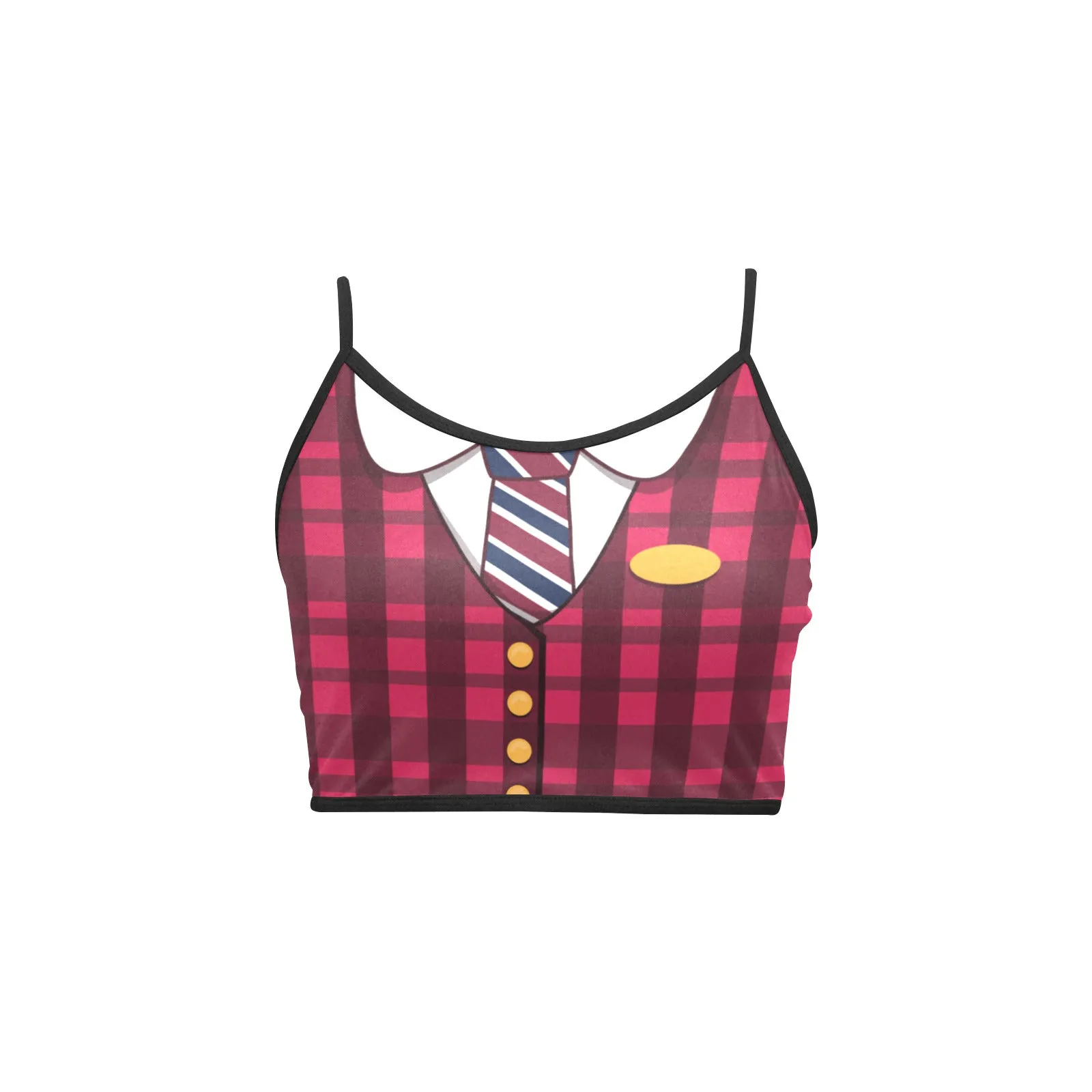 Plaid Women's Spaghetti Strap Crop Top