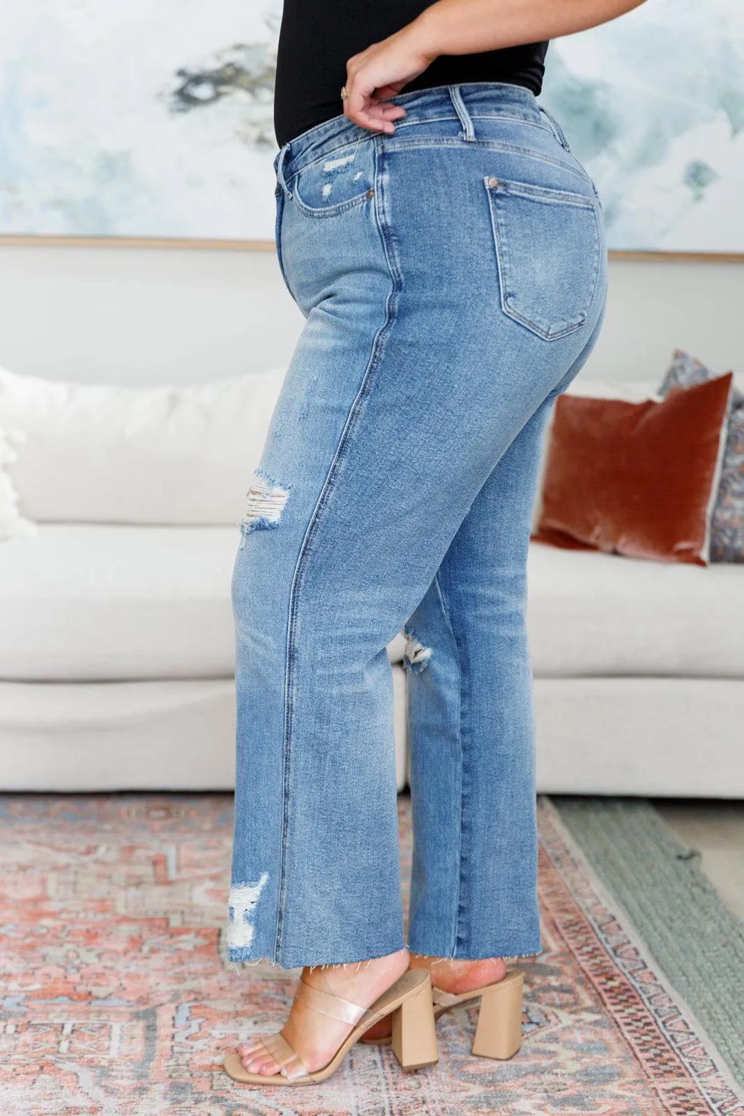 Plus High Rise Slim Straight Judy Blue Jeans