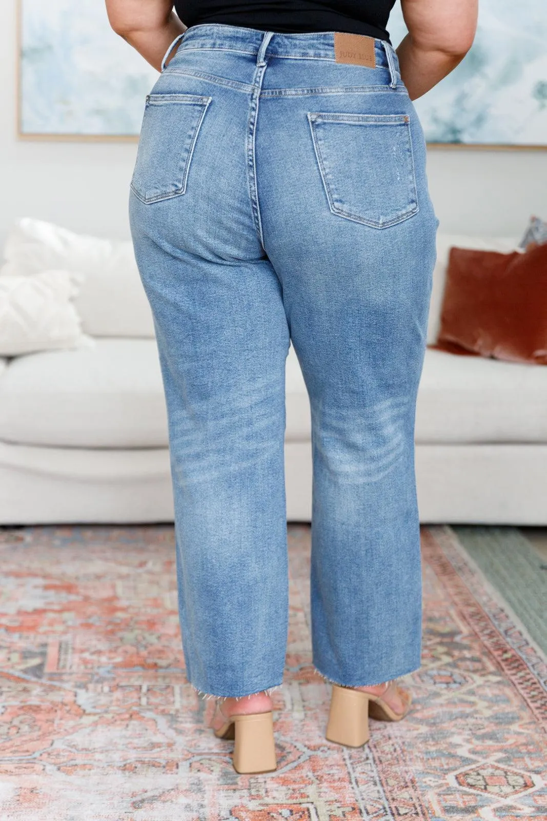 Plus High Rise Slim Straight Judy Blue Jeans