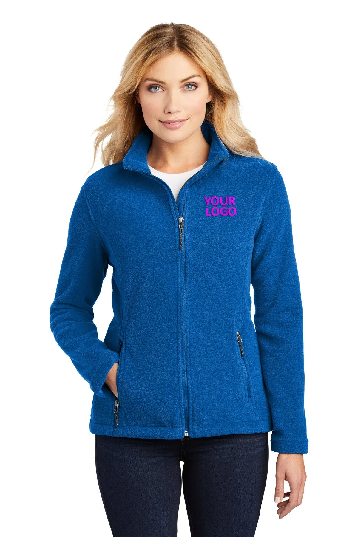 Port Authority Ladies Value Fleece Customized Jackets, True Royal