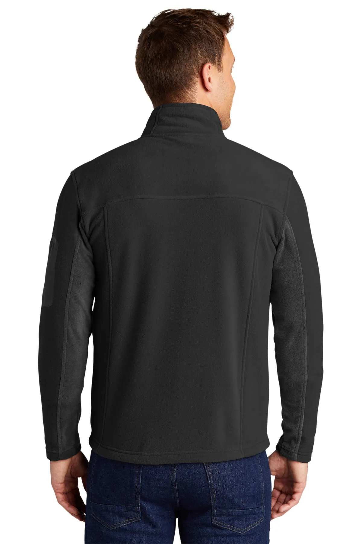 Port Authority Summit Fleece Custom Full-Zip Jackets, Black/ Black