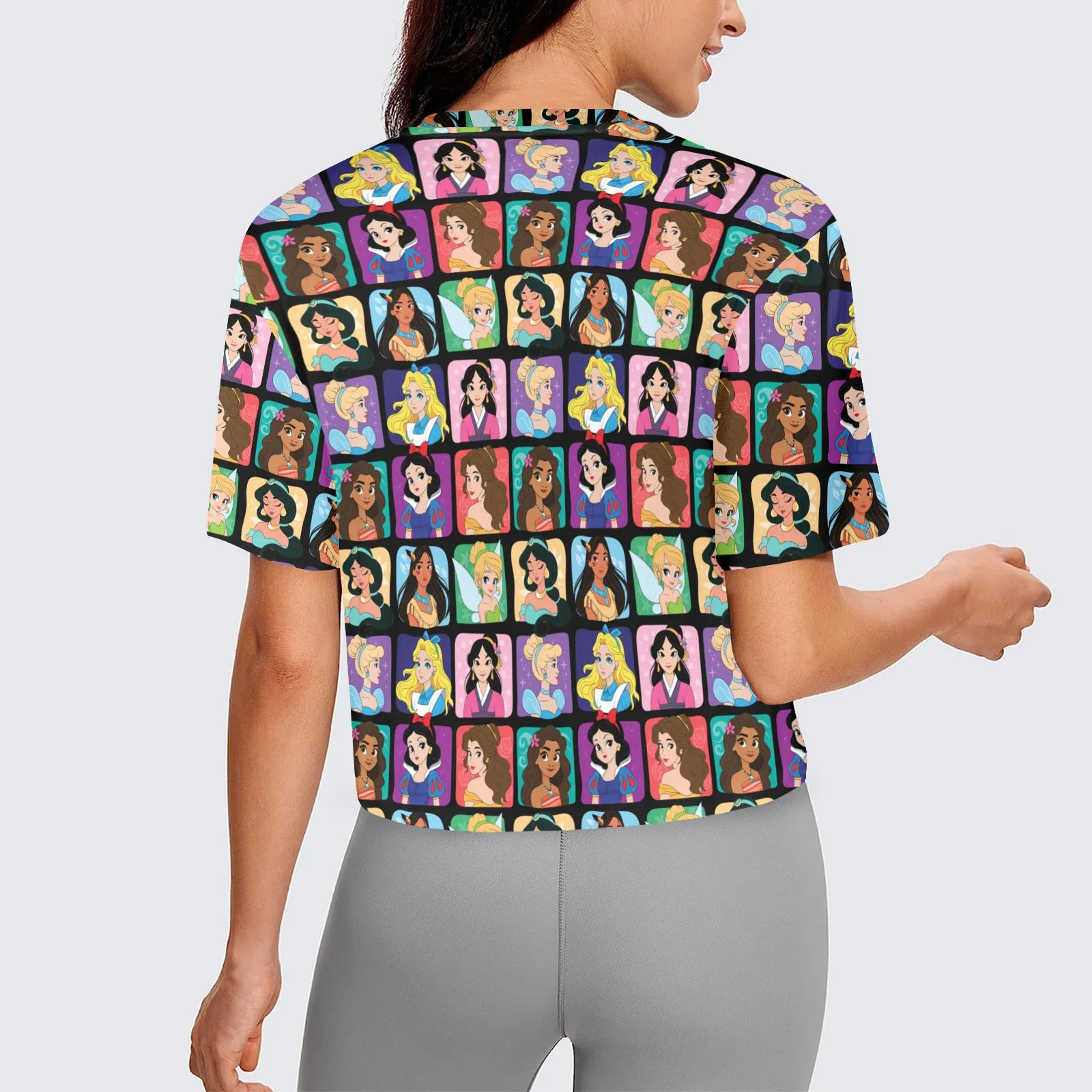 Princess Portraits Women's Cropped T-shirt